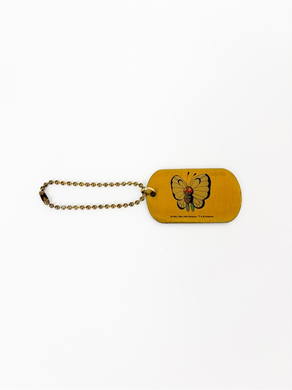 1998 Pokemon Butterfree Dog Tag Key Chain Tag Got To Catch Them All #12